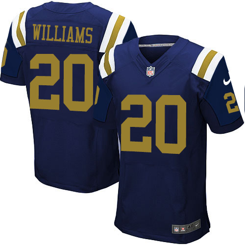 Men's Elite Marcus Williams Nike Jersey Navy Blue Alternate - #20 NFL New York Jets